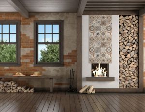 chimenea de leña